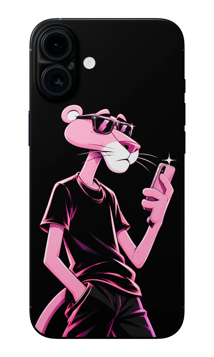 Cartoon Mobile Skin (Pink Panther Dark)
